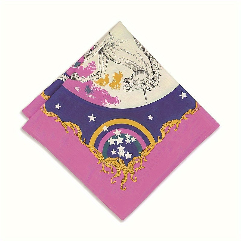 Nylon Headband Retro Rainbow Pattern for Motorcycle Riding or Hip Hop Style