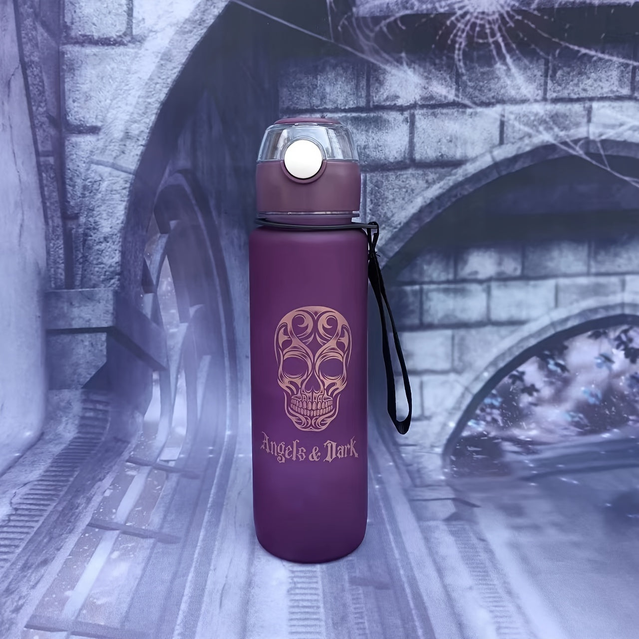 Dark Skull and Angel Water Bottles 300ml 700ml 2000ml Leak-Proof Durable