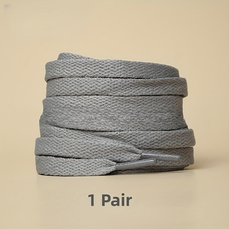 Unisex Canvas Flat Shoelaces Multi Color For Sneakers Sports Accessories