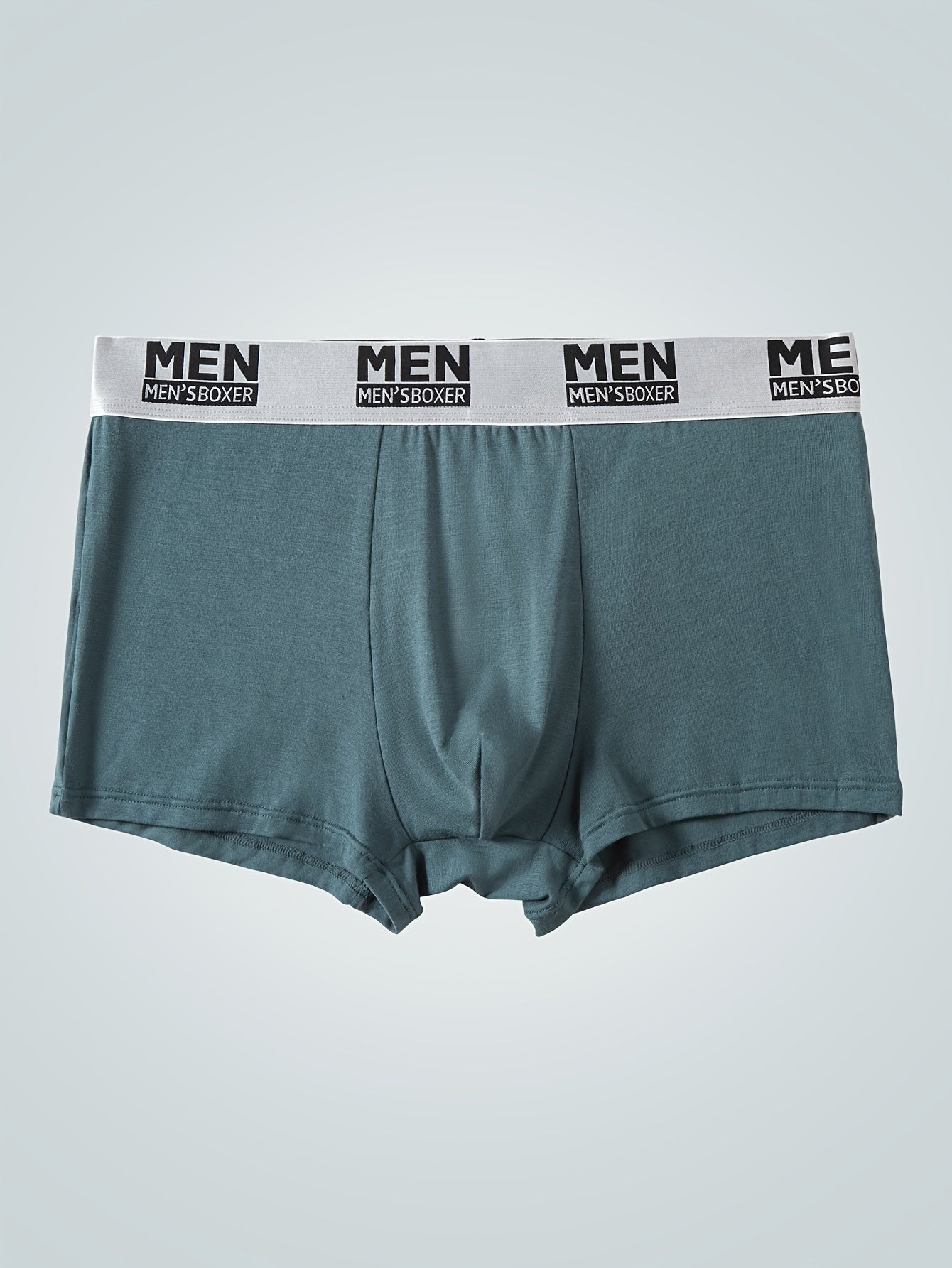 Men's Boxer Briefs Set of 3 Breathable Soft Stretchy Cotton-Viscose Black Gray Blue