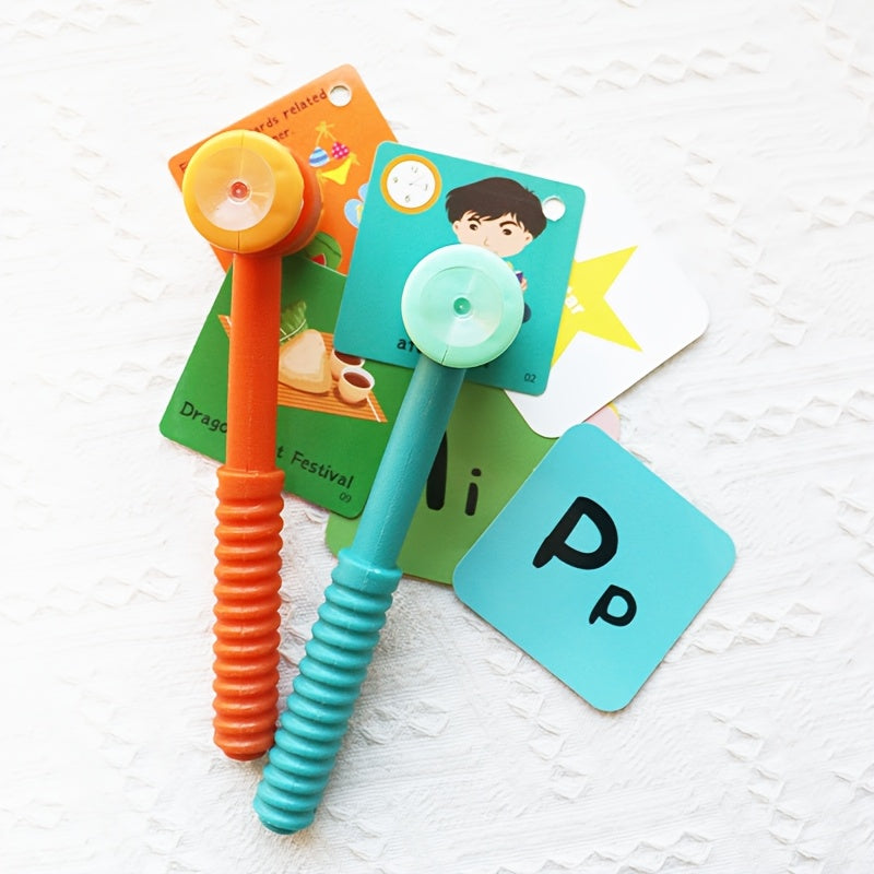Dual-Sided Suction Cup Hammer for Educational Phonics Word Cards Classroom Learning Toy