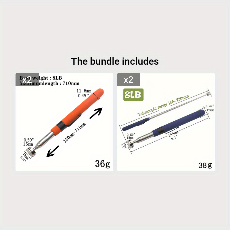 Magnetic Pickup Tool Pen-Shaped Telescopic Magnetic Magnet with Strong Suction