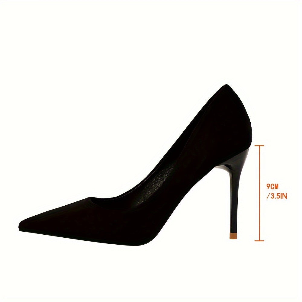Women's Solid Color Point Toe Stiletto Heels for Party Dress