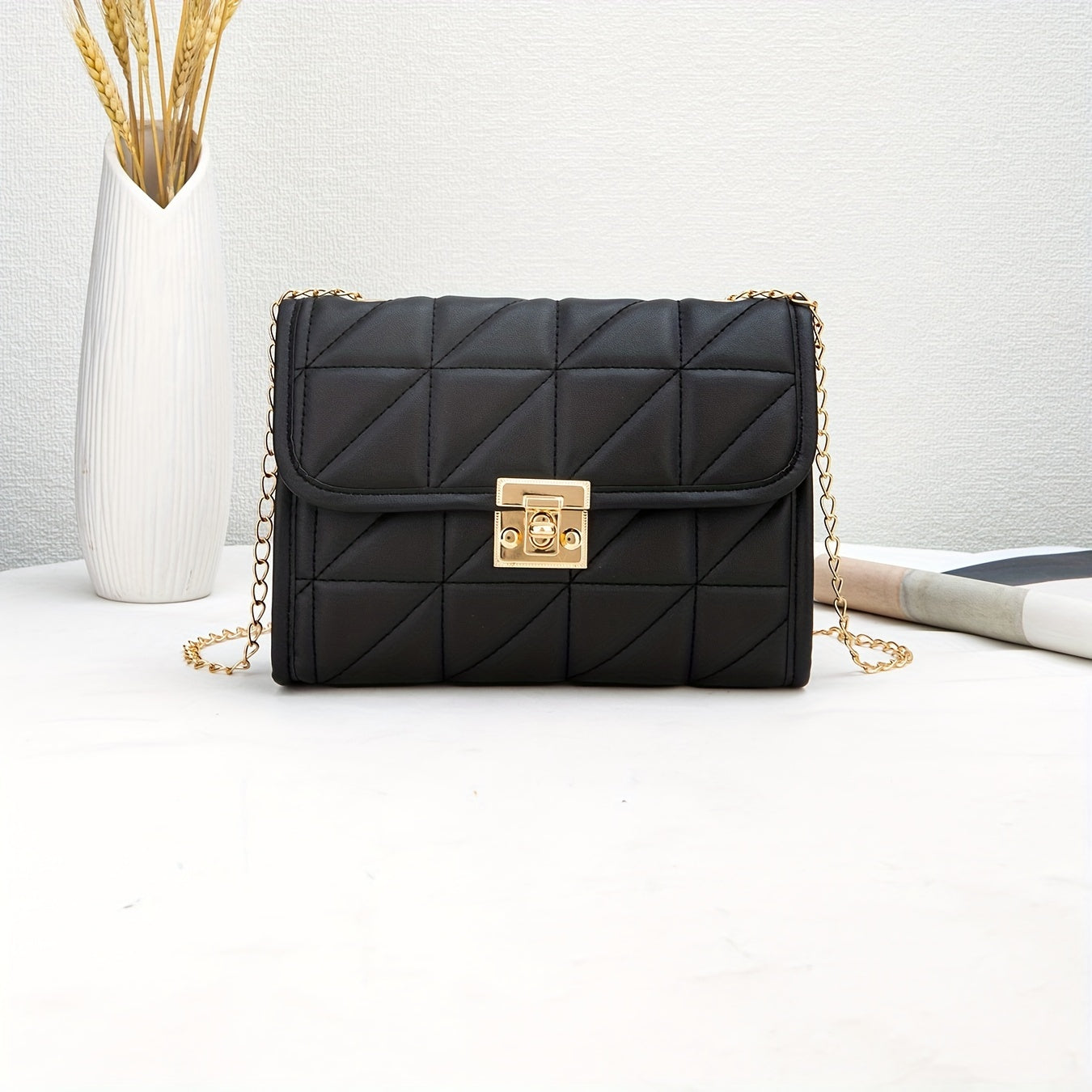 Crossbody Bag for Women Faux Leather Casual Solid Color Daily Commute