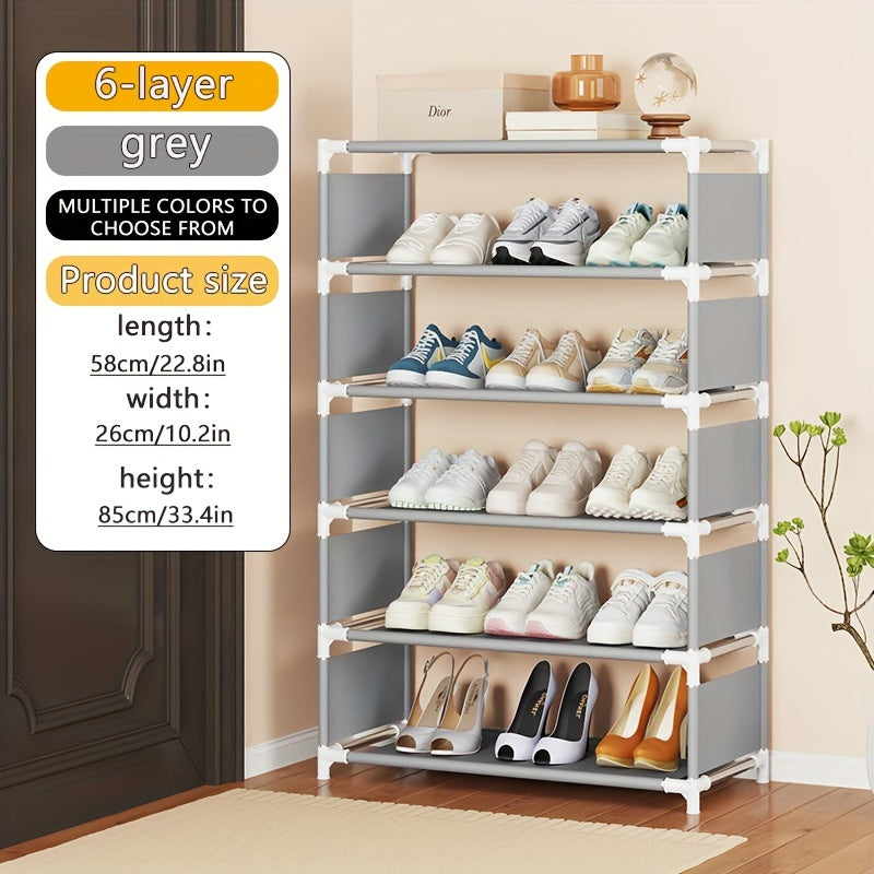 Non-Woven Shoe Rack with Dust-Proof Cover for Home Bedroom Dormitory Storage