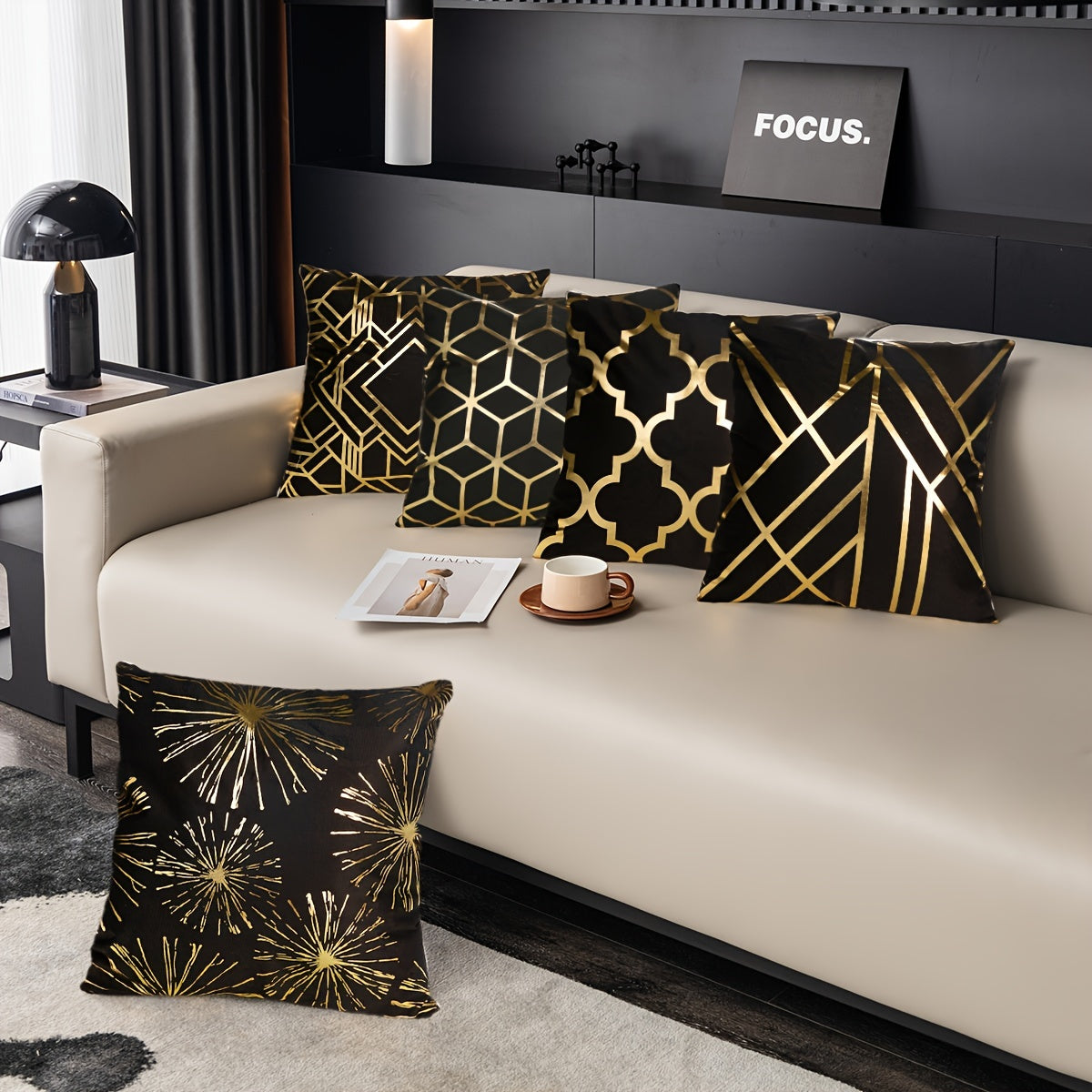 Роскошная декоративная наволочка с золотым напылением для дивана-кровати 45,72x45,72 см