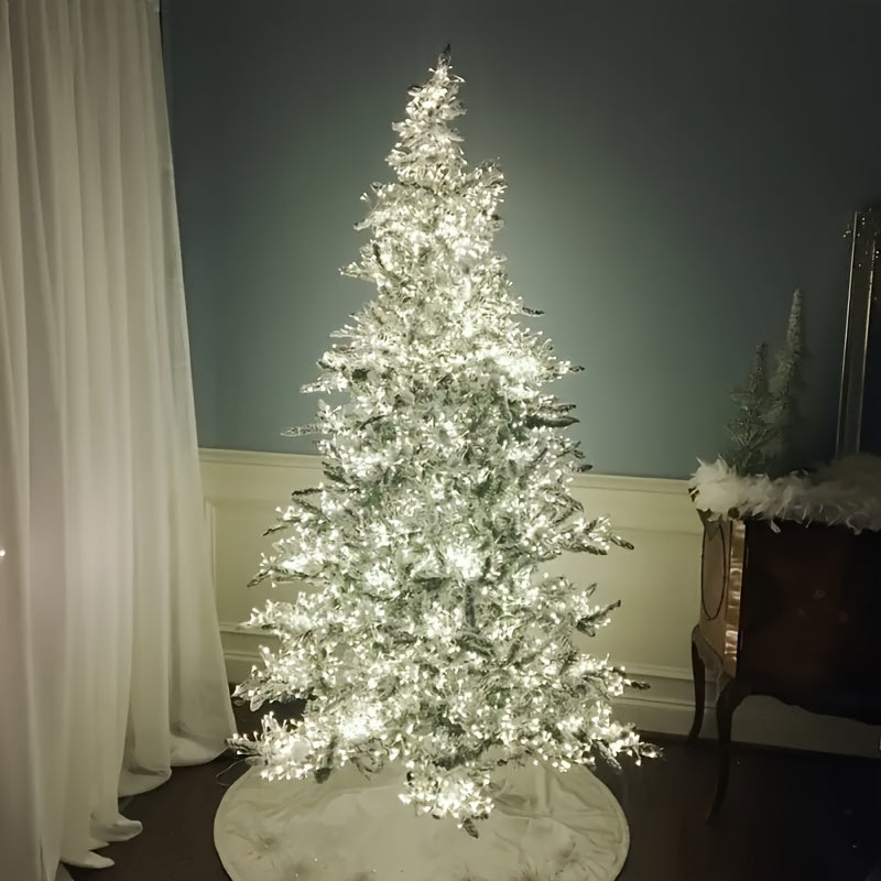 Adjustable Solar String Lights White and Blue LEDs for Christmas Weddings and Room Decor