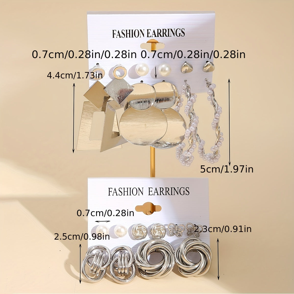 Yevropa uslubidagi Butterfly Twist Polygon taqlid marjonli ayollar uchun sirg‘alar