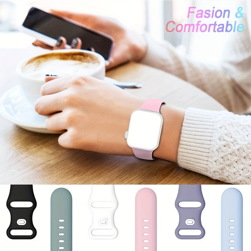 Waterproof Silicone Watch Strap with Buckle for 38/40/41mm and 42/44/45/49mm Apple Watch Compatible with Series 1-9 and Ultra Sports Replacement Band for Men Women