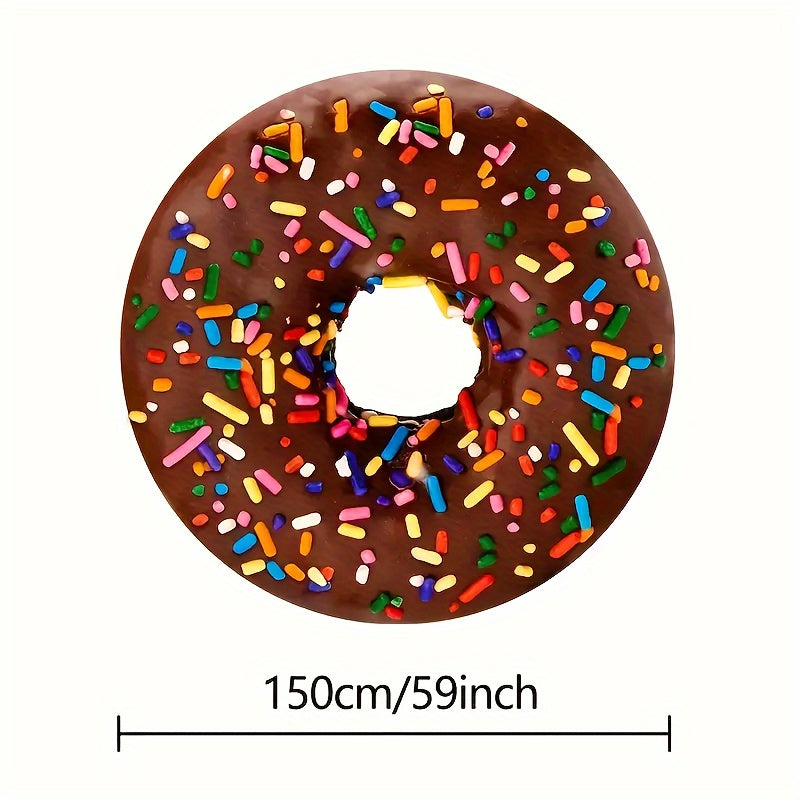 Hilarious Food Print Round Blanket for Couch, Travel, and Gift