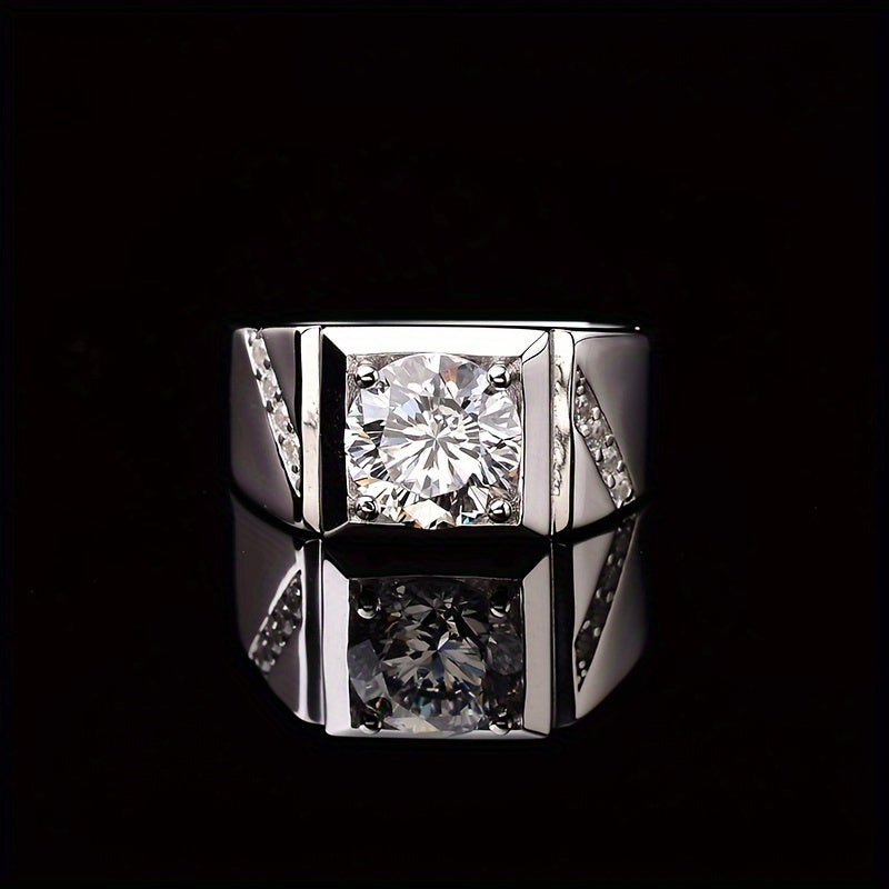 Vintage Style 3.0 Carat Moissanite Silver Ring for Anniversary and Gift