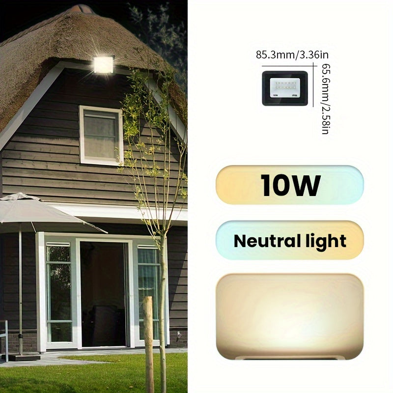 Aluminum LED Floodlight Outdoor Garden Playground Wall Ceiling 10-300W Black