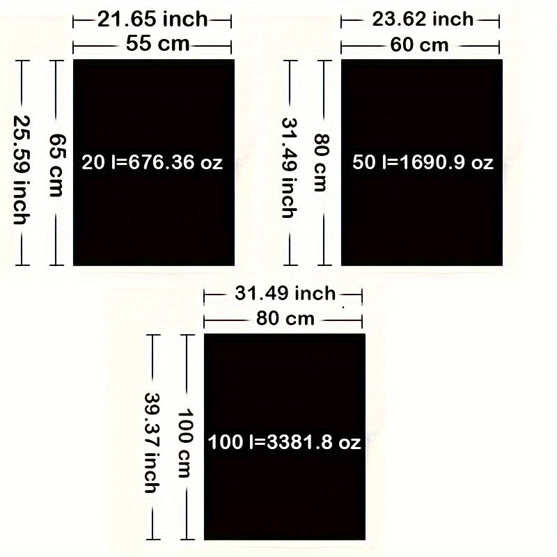50 Pack Heavy Duty Garbage Bags 7-Gallon and 30-Gallon for Outdoor and Industrial Use
