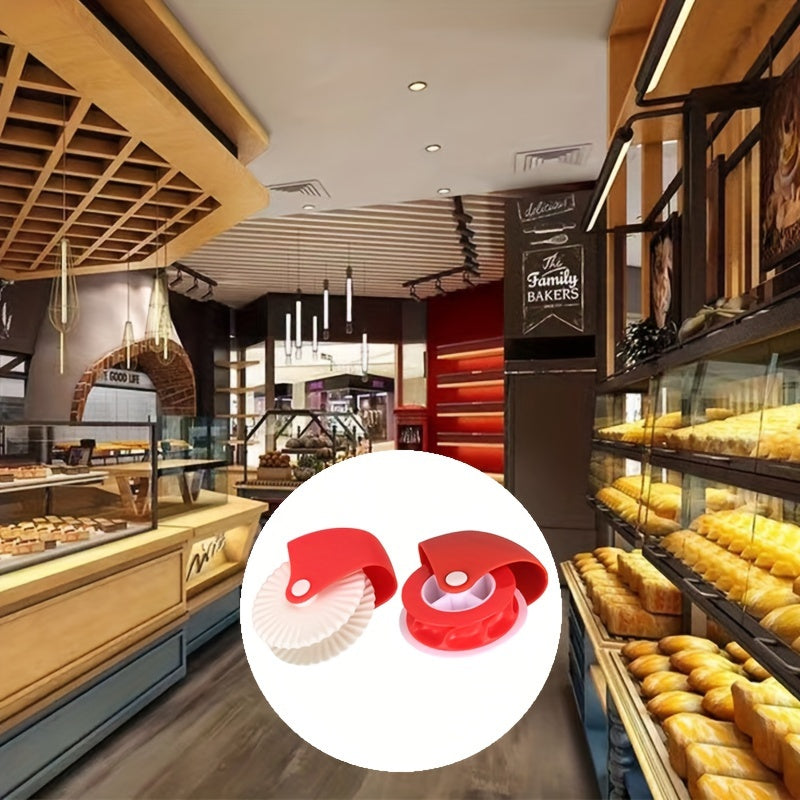 2 dona pechene uchun plastmassa kesish g'ildiraklari, piroglar va wontonlar uchun pishirish va pishirish asbobi