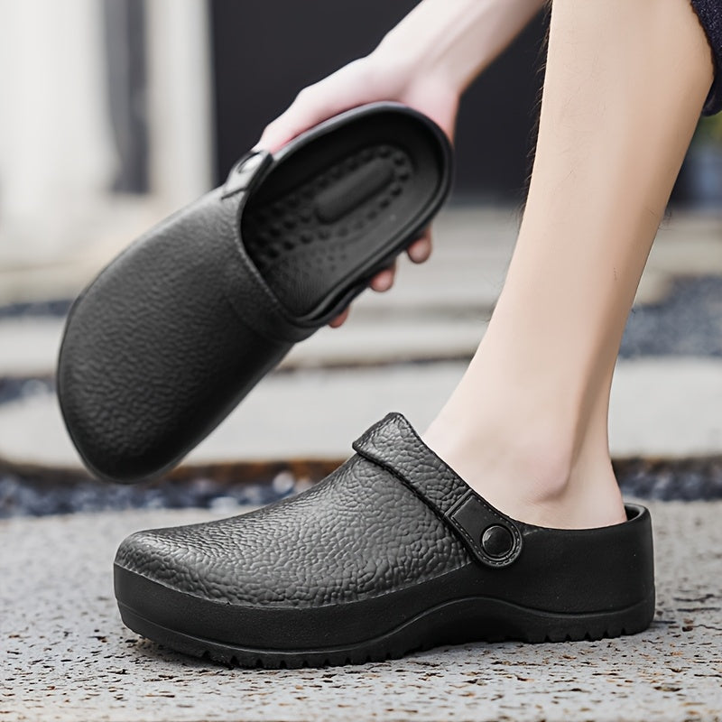 Women's EVA Slip-Resistant Indoor Outdoor Slippers Black Cushioned Comfort
