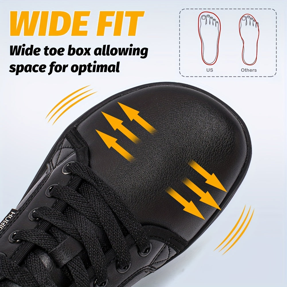 Minimalist Barefoot Sneakers for Men and Women with Wear-Resistant Rubber Sole and Breathable Microfiber Upper