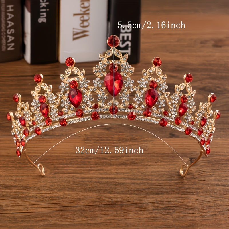 Vintage kumush tiara rhinestones bilan to'y, nikoh, kecha va festival uchun bosh kiyim