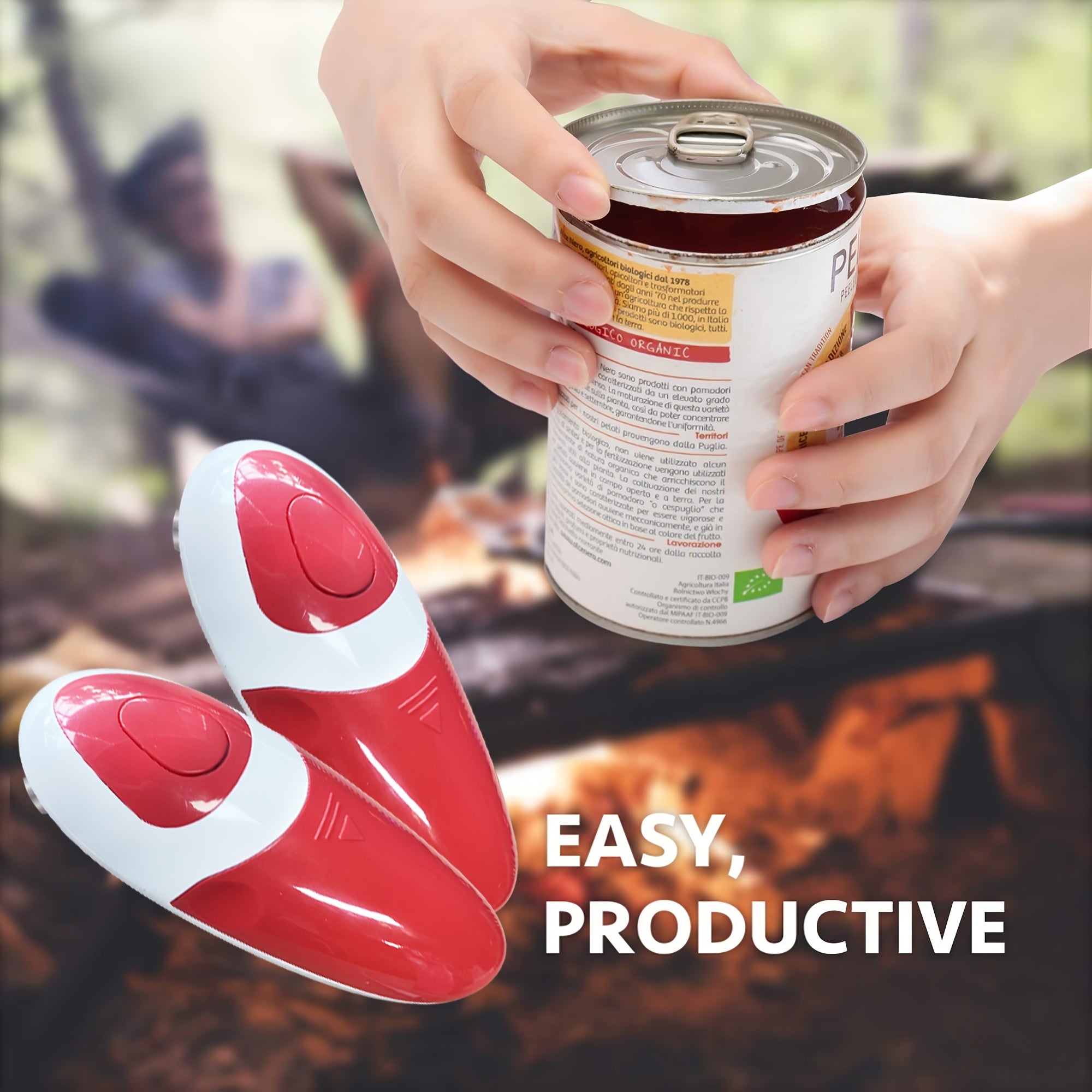 Abrelatas eléctrico para personas mayores con artritis, operado por batería, gadget de cocina con borde suave