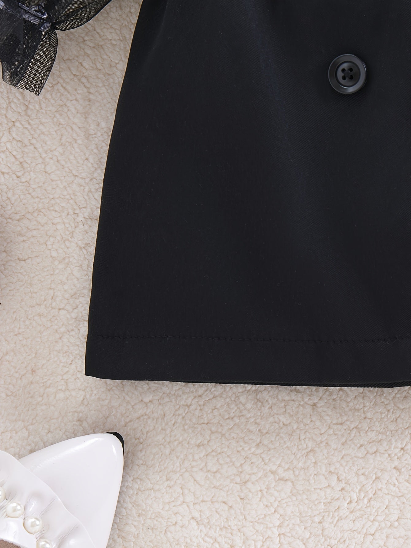 Vestido de malla para niñas pequeñas con cinturón, manga larga, casual, para vacaciones y fiestas