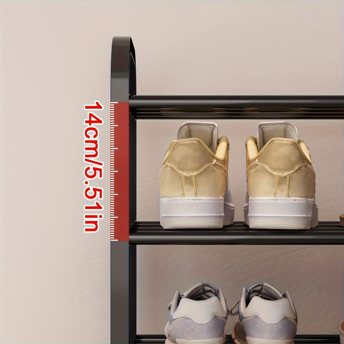 Estante para zapatos de metal de 4/5 niveles, ahorrador de espacio, apilable, organizador de armario de entrada