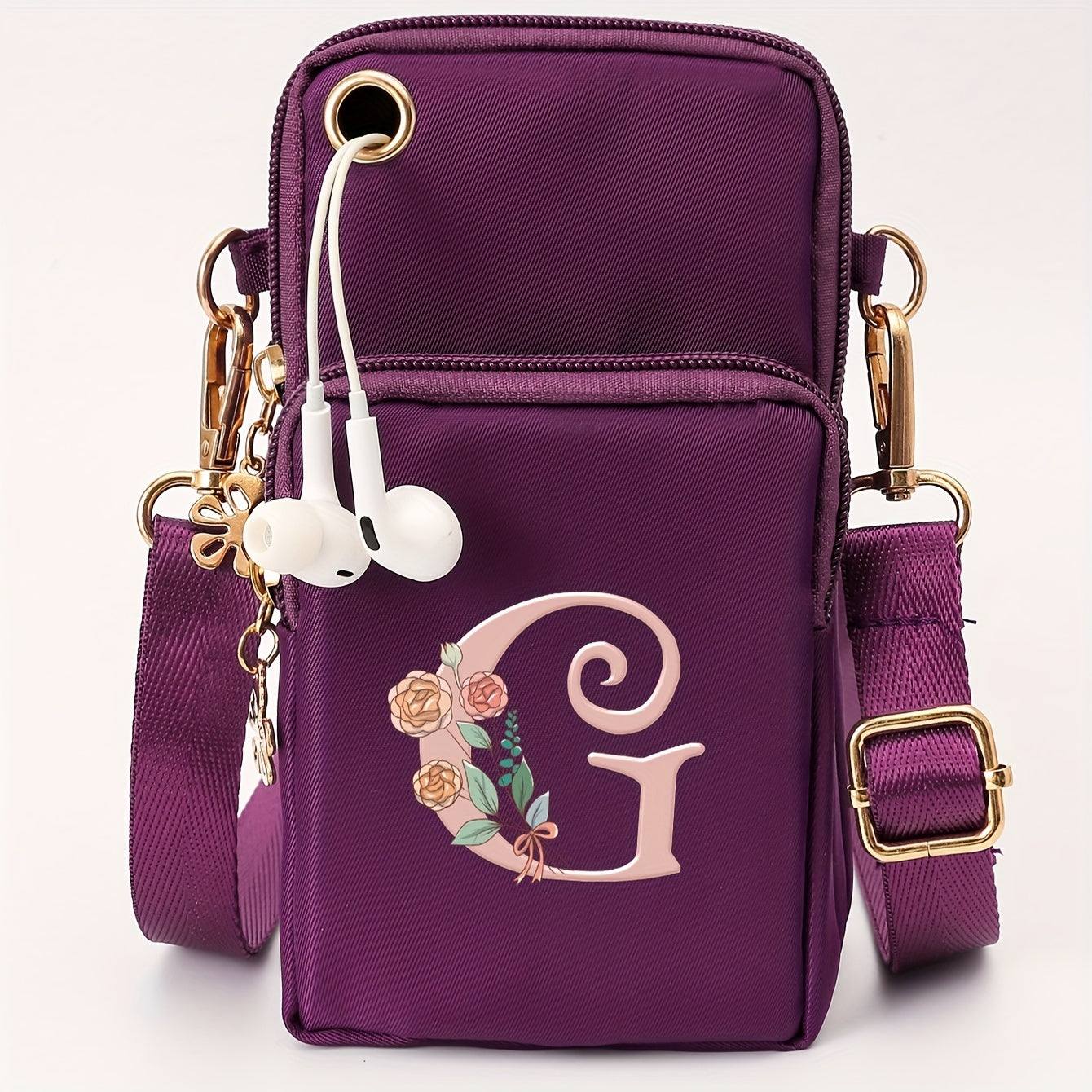 Ayollar uchun kichik yelka sumkasi, gul naqshli, kundalik ko‘p funksiyali crossbody sumka, kichik qo‘l sumkasi