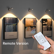 Wireless Motion Sensor Light with Remote Control USB Rechargeable Adjustable Brightness and Timer
