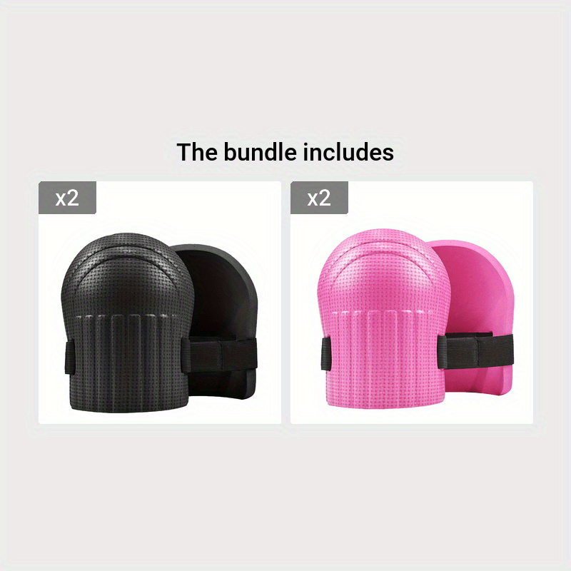 Pairs of Soft EVA Foam Knee Pads Waterproof Adjustable for Gardening Sports