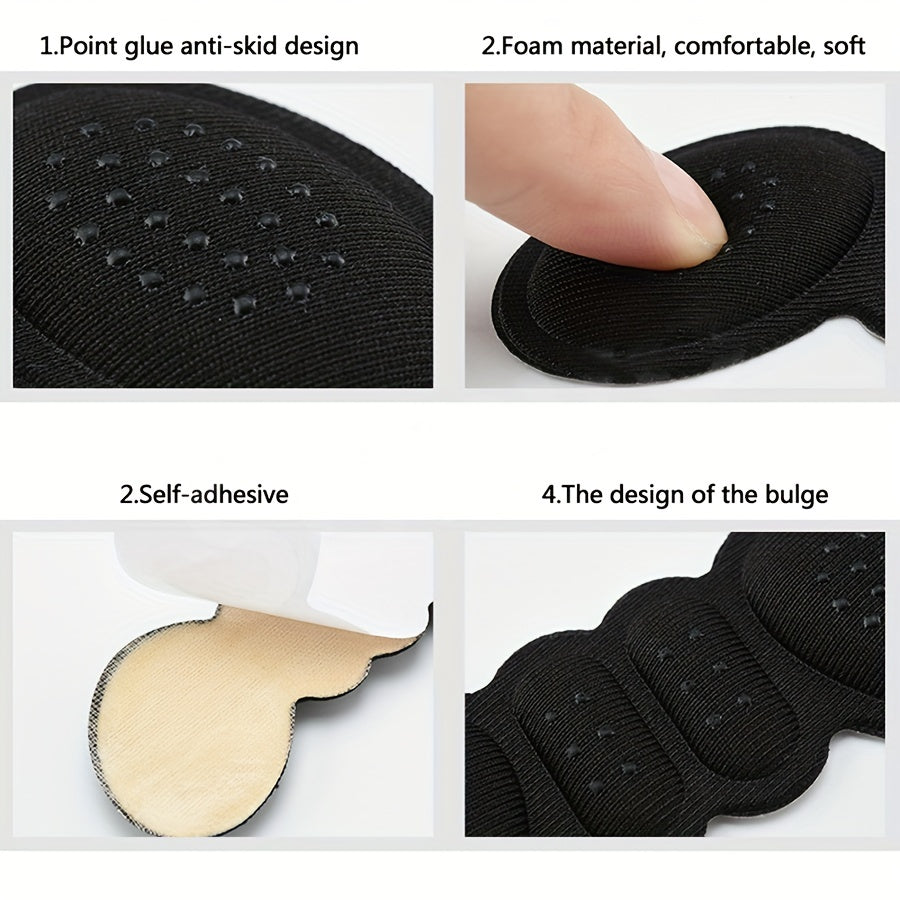 Women Clear Heel Pad Protectors 3 Pairs Adhesive Scuff Guards