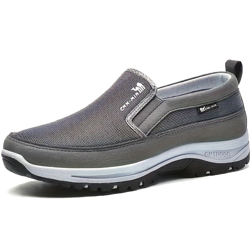Men's Breathable Knit Slip-On Loafers with Non-Slip Soles for Outdoor Casual Wear
