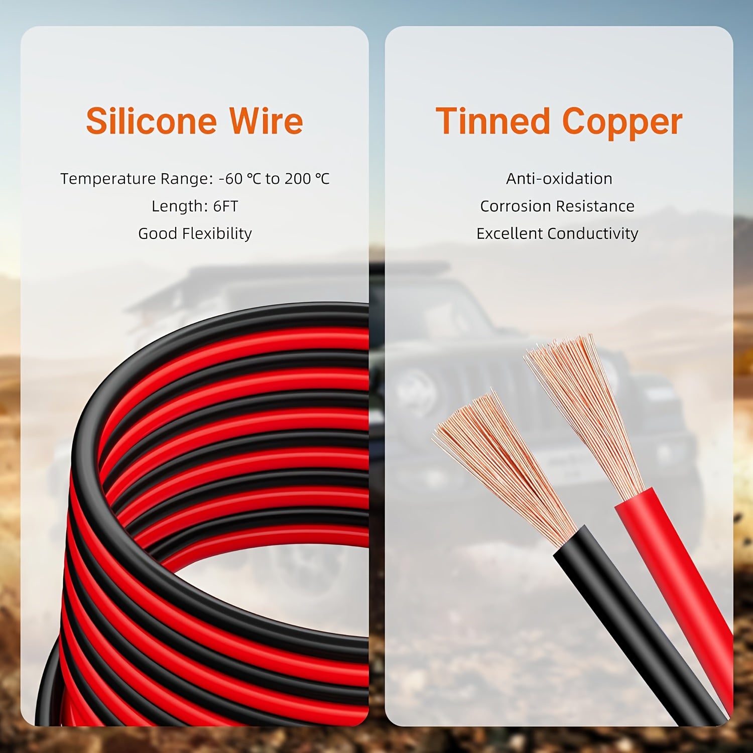 Avtomobil uchun Jump kabeli 12/24V 1.5M 4.9Ft 1.8M 5.9Ft 2M 6.5Ft Booster Kabeli