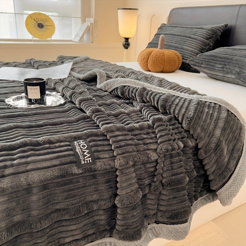 Faux Fur Throw Blanket Soft Warm Cozy for Couch Bed Travel All-Season Gift