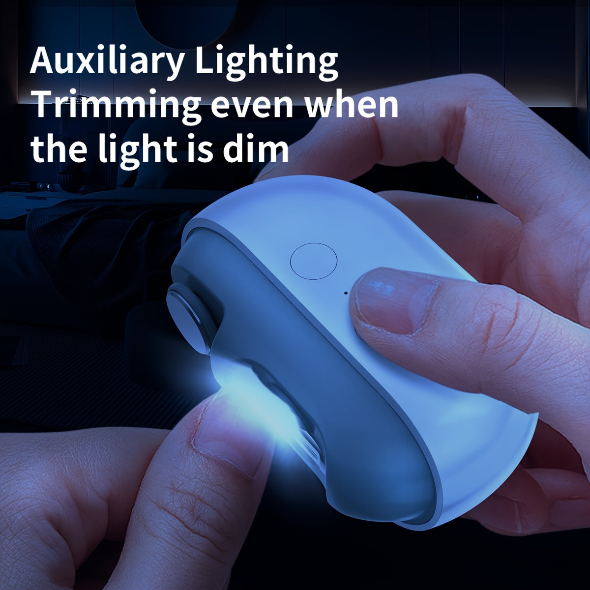 Dispositivo eléctrico para cuidado de uñas con luz LED, recargable, compacto, alimentado por batería