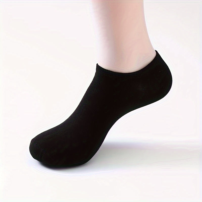Men's Short Low-Cut Socks Pack of 10 Solid Color Spring Summer