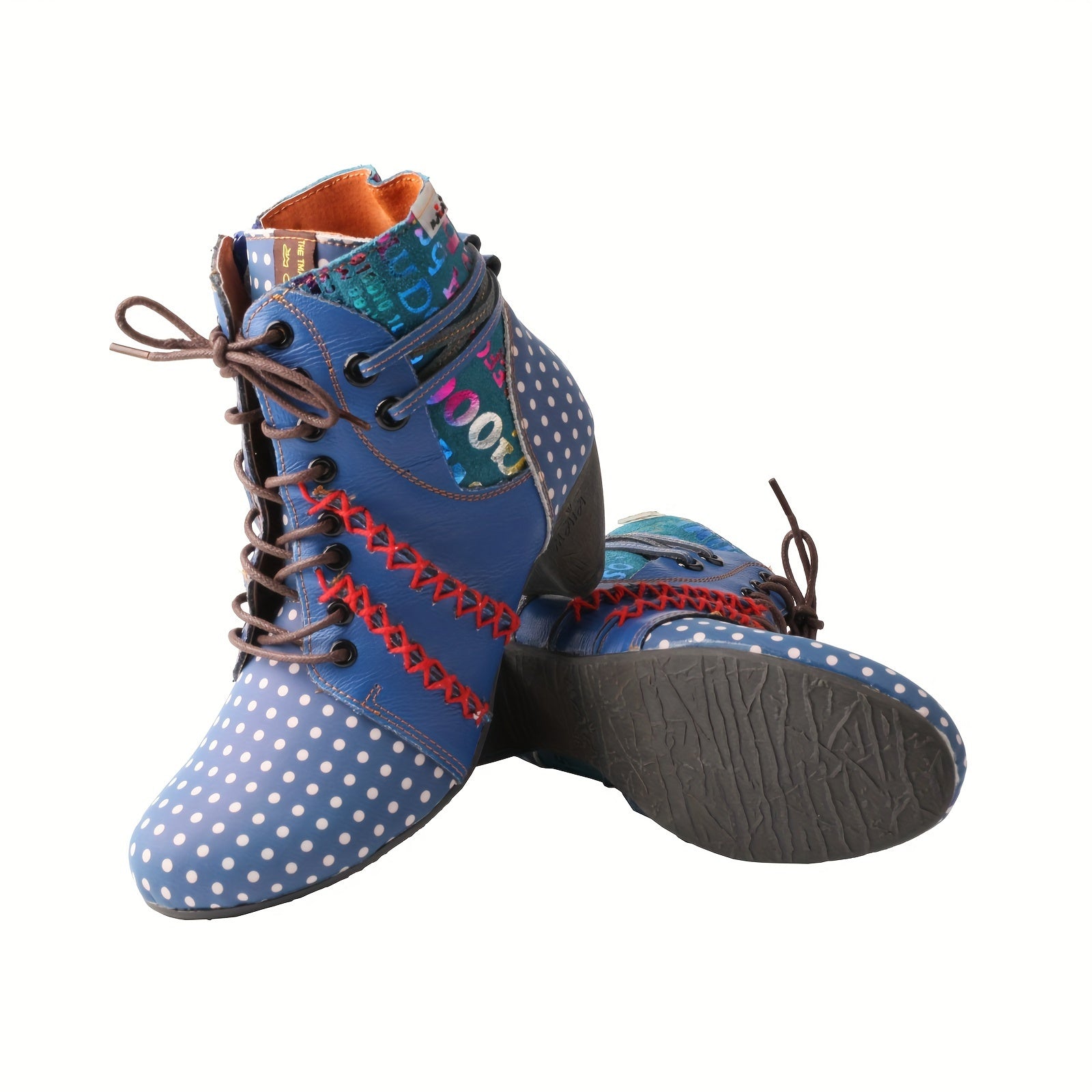 Women’s Genuine Leather Chunky Ankle Boots with Zipper for All-Season Wear