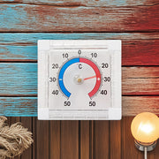 Пластиковый термометр для внутреннего и наружного использования, настенный монтаж, многоразовая клеящаяся основа, точный измеритель температуры
