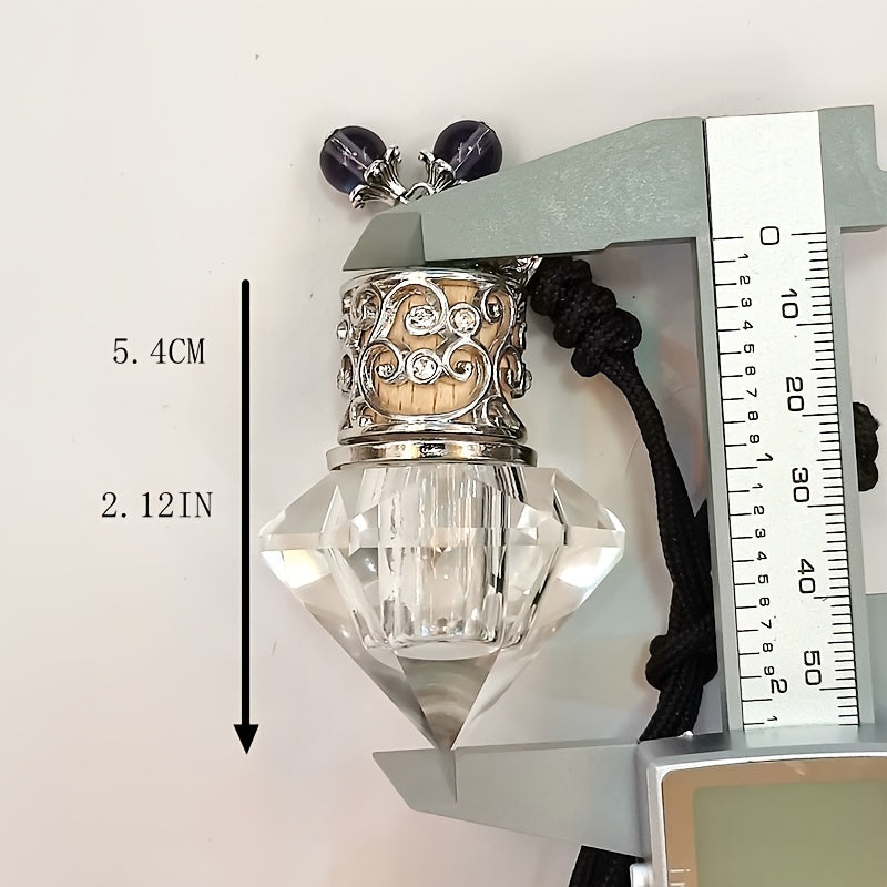 Car Fragrance Pendant Crystal Decor Rearview Mirror Accessory Scent Bottle