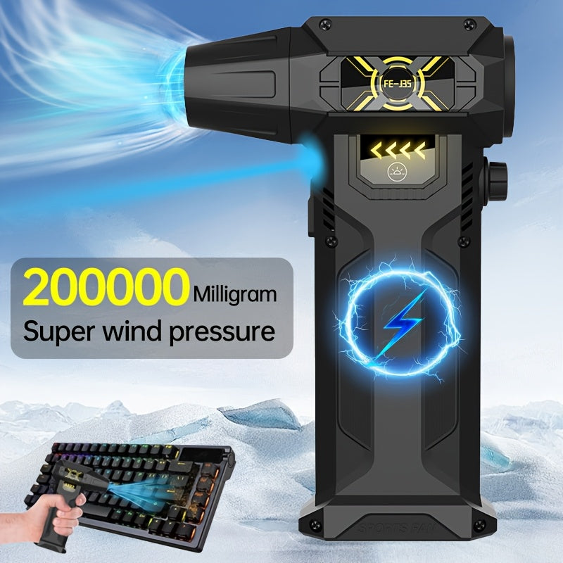 Portable USB Charging Cooling Fan with Snow Blower Dust Blaster and High-Speed Brushless Motor