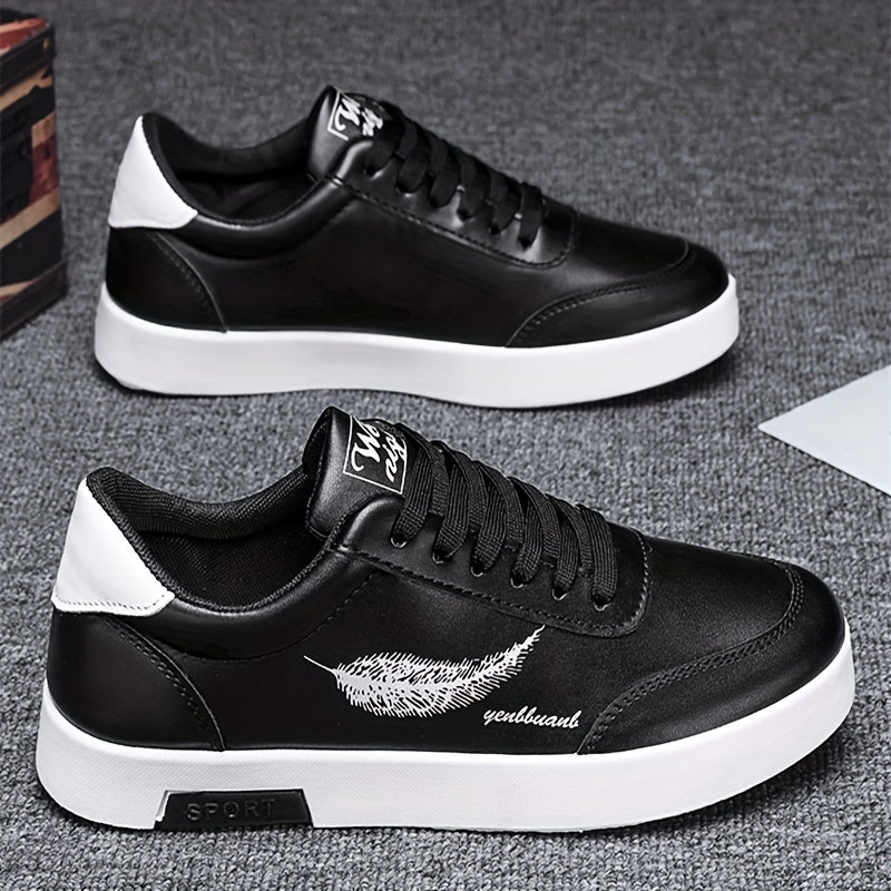 Zapatos casuales de skate para hombre, sin deslizamiento, resistentes al desgaste, con cordones, para estilo callejero