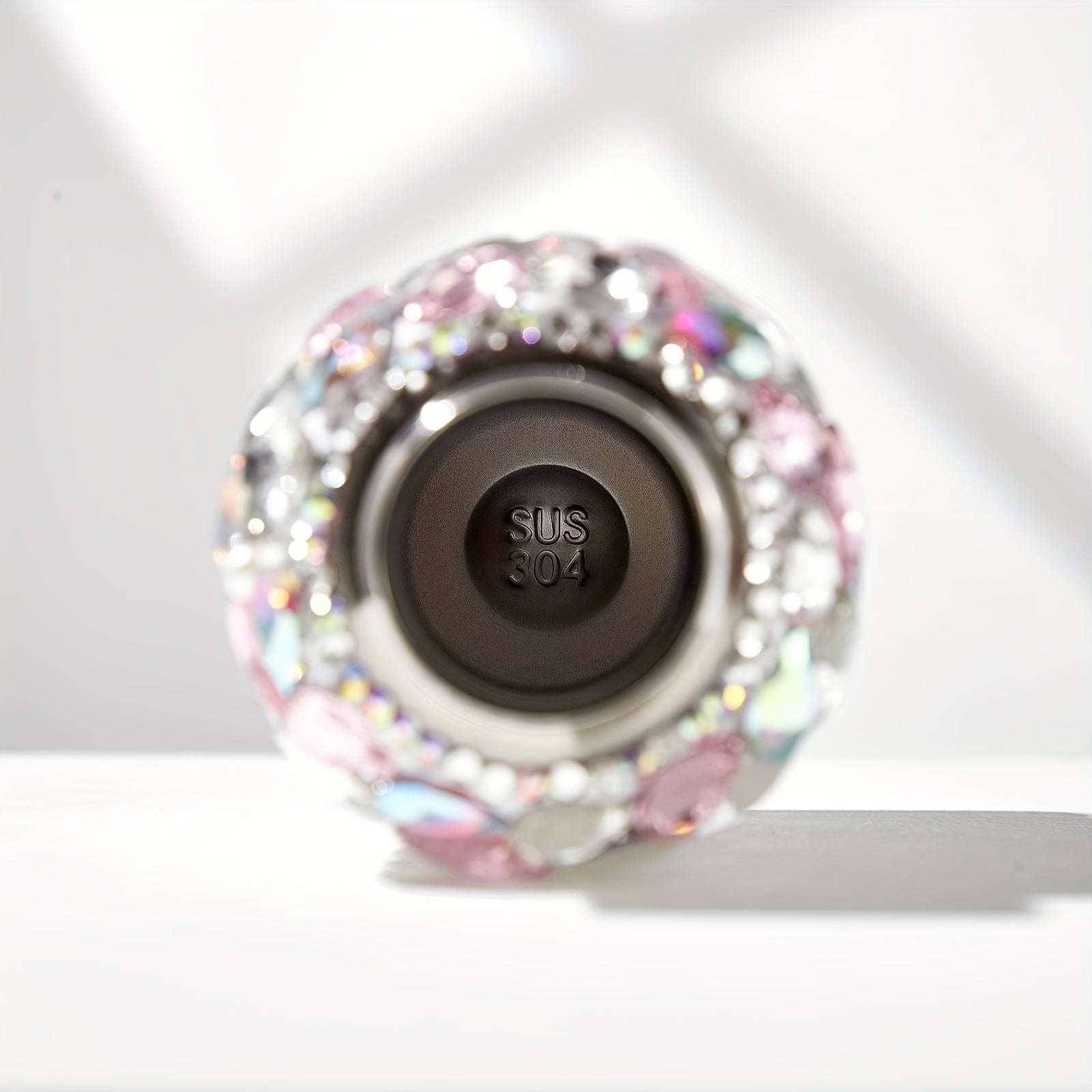 Termo aislado con piedras de imitación y cristales brillantes de 260ml, botella de agua caliente y fría, regalo