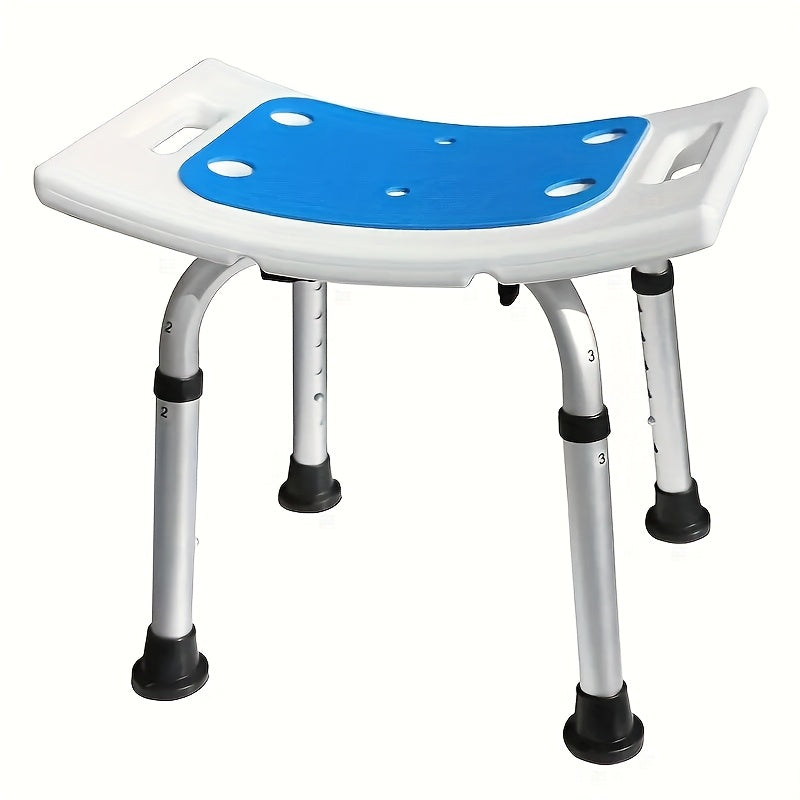 Adjustable Shower Chair for Elderly Disabled Non-Slip Aluminum Bathtub Seat