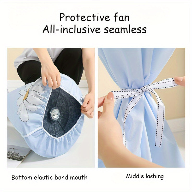 Set of 2 Plastic Fan Dust Covers Reusable Washable Home Office Hotel