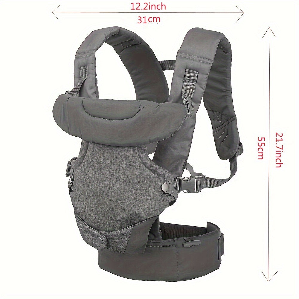Baby Carrier Light Grey Convertible Carrier for Newborns and Babies up to 32 lbs