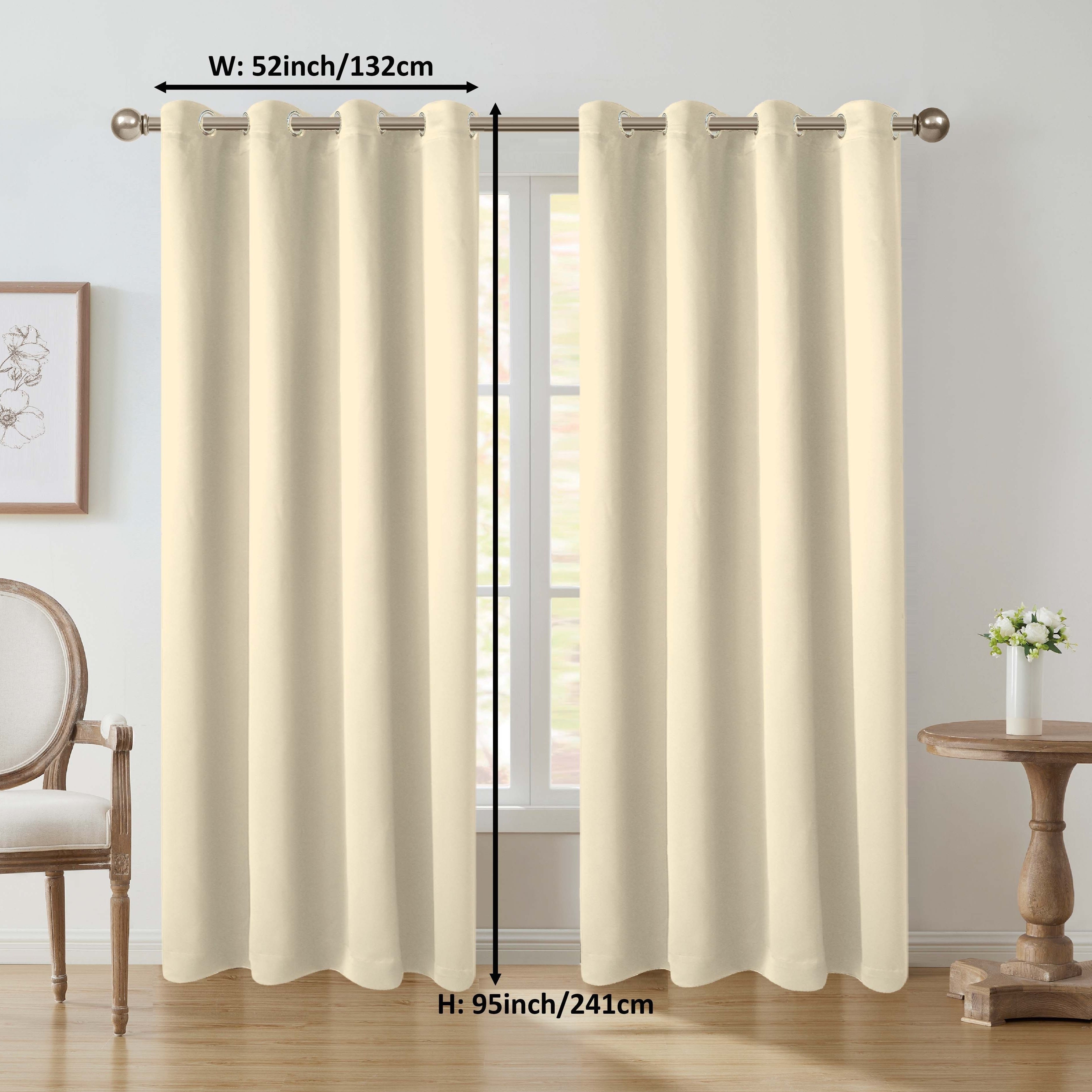 Blackout Curtain with Iron Rings Indoor Use 180g Dark Fabric