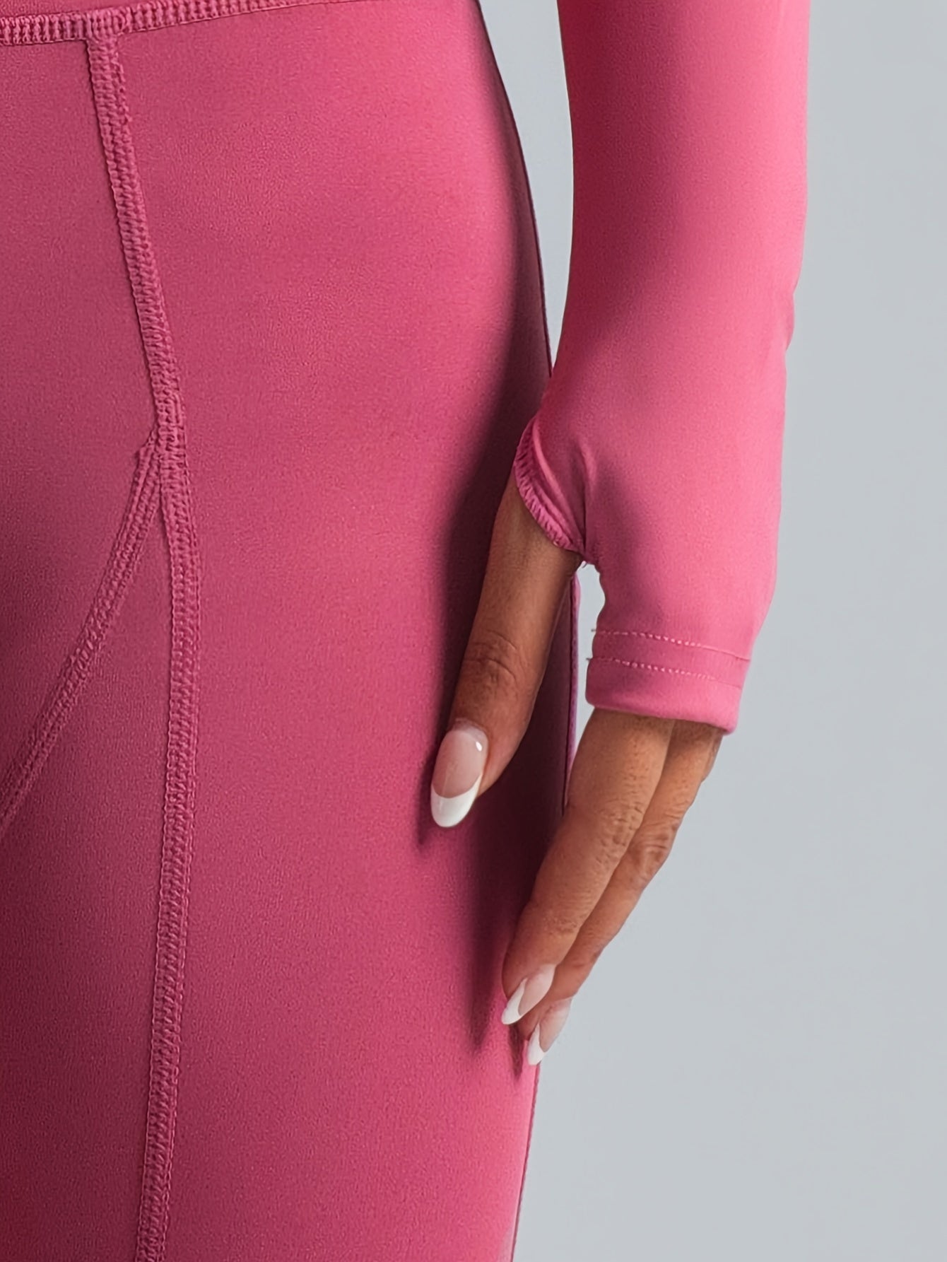 Women's Polyester Elastane Midi Yoga Jacket Full Zip Slim Fit All Seasons Activewear