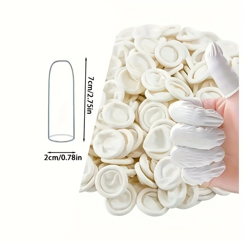 Disposable Rubber Finger Covers 2cm x 7cm Water-Resistant Anti-Slip Touch Screen Gloves for Cleaning Electronics and Kitchen