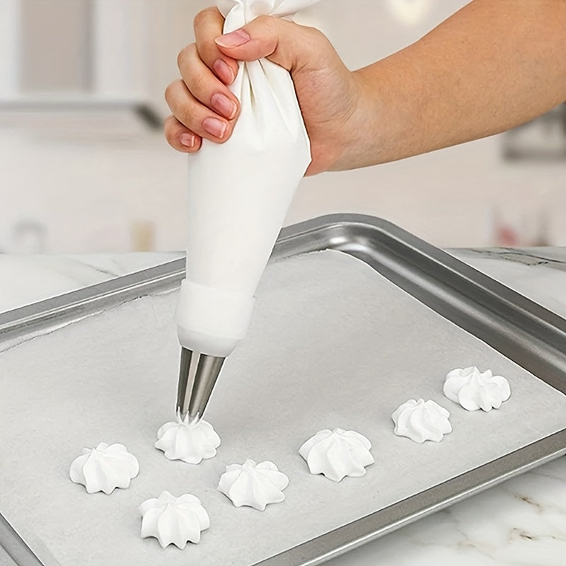 Cake Decorating Kit with 50 Stainless Steel Piping Tips and Couplers for Cupcakes and Cookies