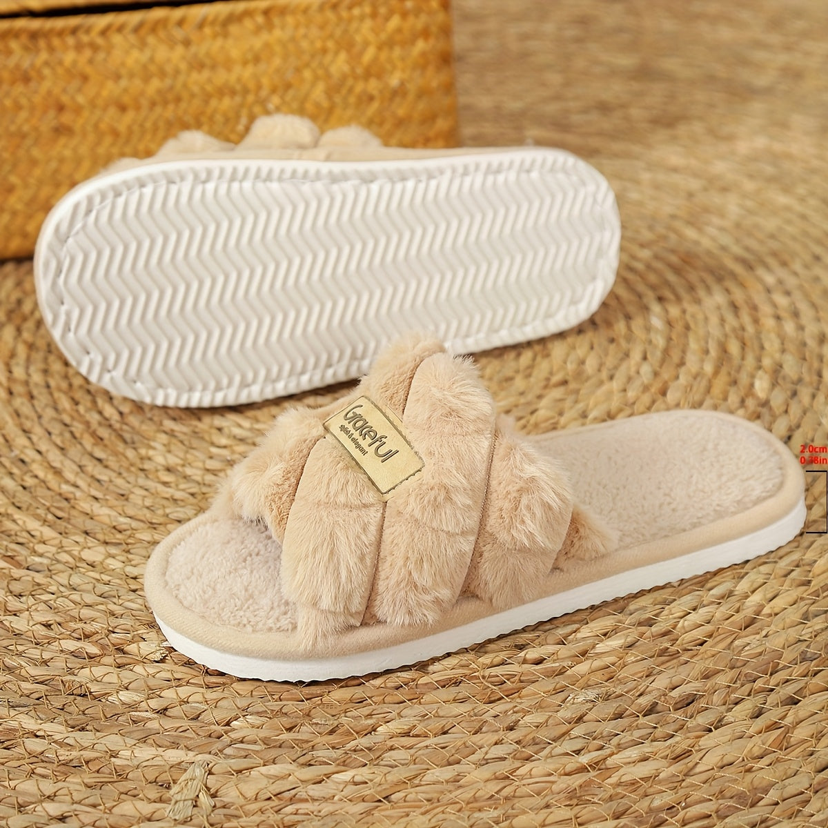 Women's Casual Indoor Flat Open-Toe Slippers for All Seasons