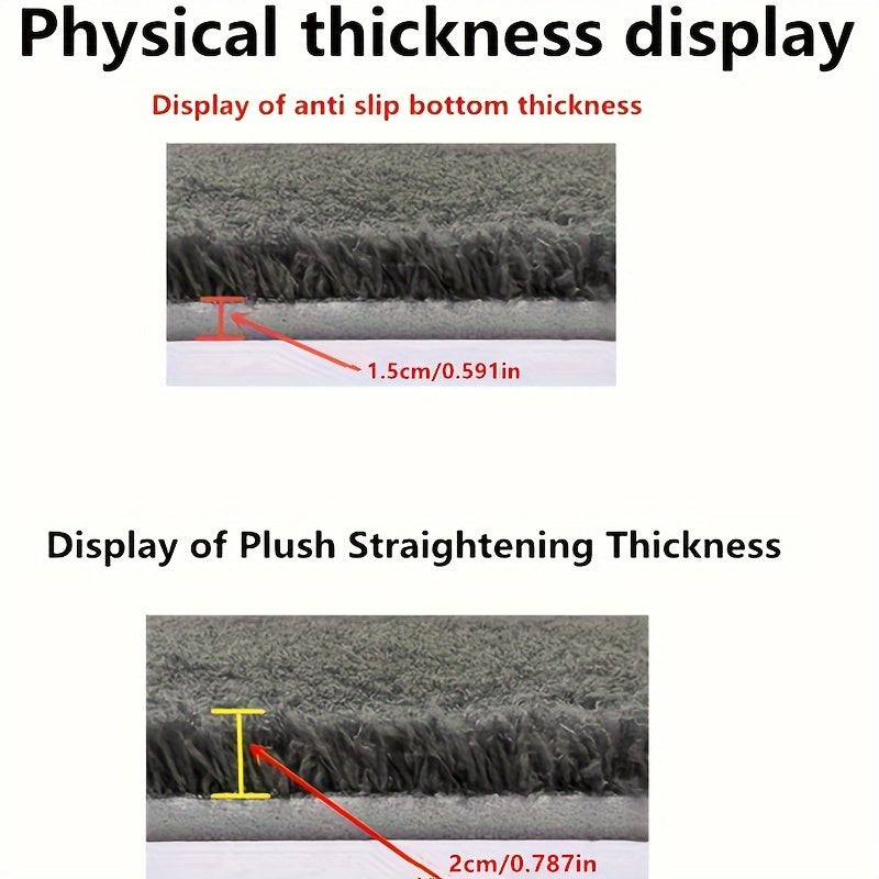 Thickened Plush Absorbent Non-Slip Bathroom Bathtub Rug