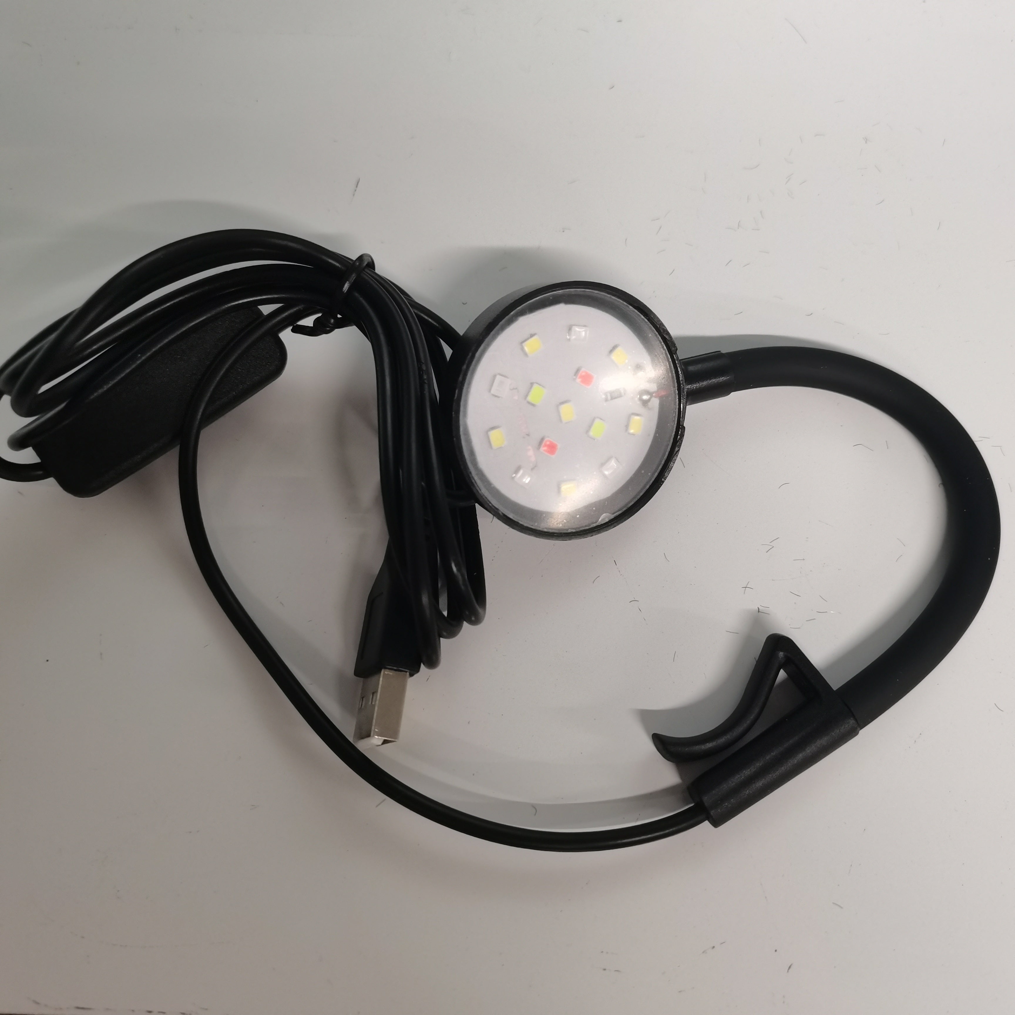 USB-Powered LED Aquarium Clip Light with Adjustable Hose for Fish Tanks