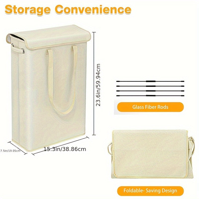Large Capacity Foldable Laundry Basket with Handles for Bathroom Bedroom Dorm